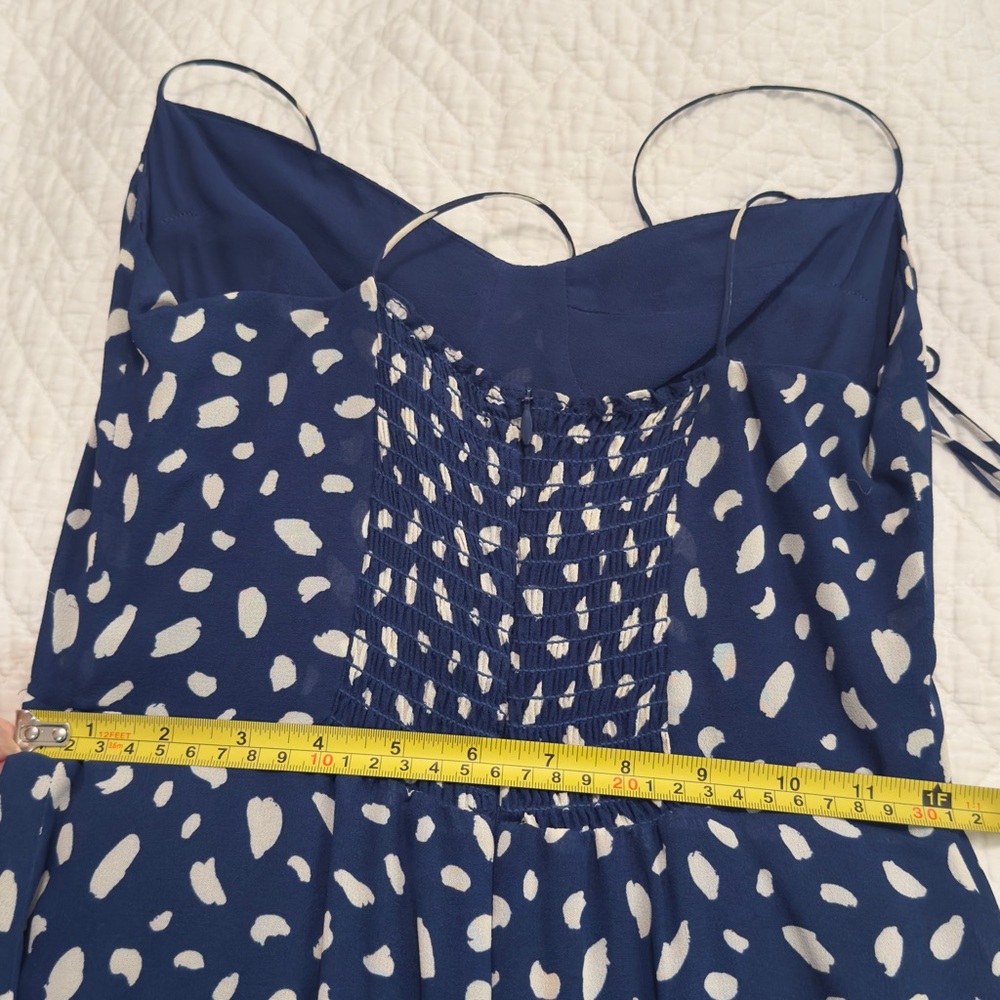 Reformation Juliette Midi Dress Moray Blue Spotted Dress Size 2 Women’s - Picture 14 of 15